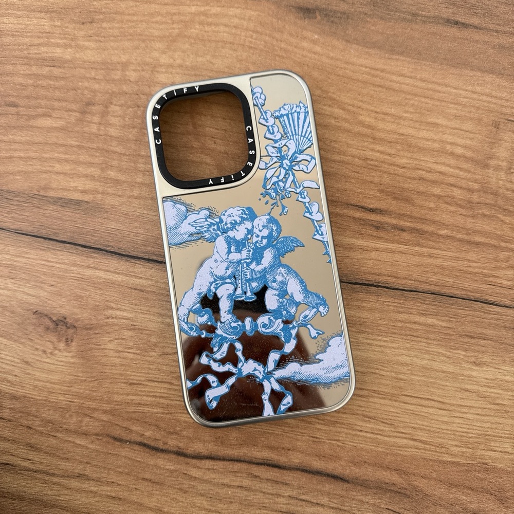 Casetify Silver and Blue Angelic iPhone 16 Pro Case